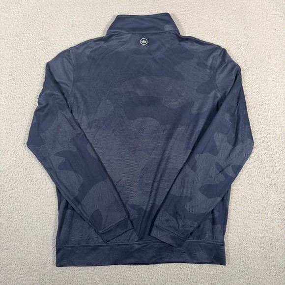 Peter Millar Shirt Mens Small Blue Camo Perth 1/4 Zip Performance Pullover Golf - Picture 8 of 9